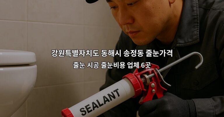 강원특별자치도 동해시 송정동 줄눈가격 줄눈 시공 줄눈비용 업체 6곳