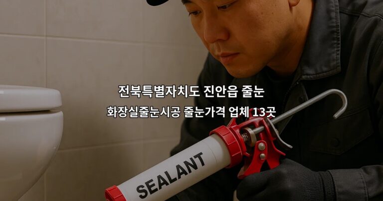 전북특별자치도 진안읍 줄눈 화장실줄눈시공 줄눈가격 업체 13곳